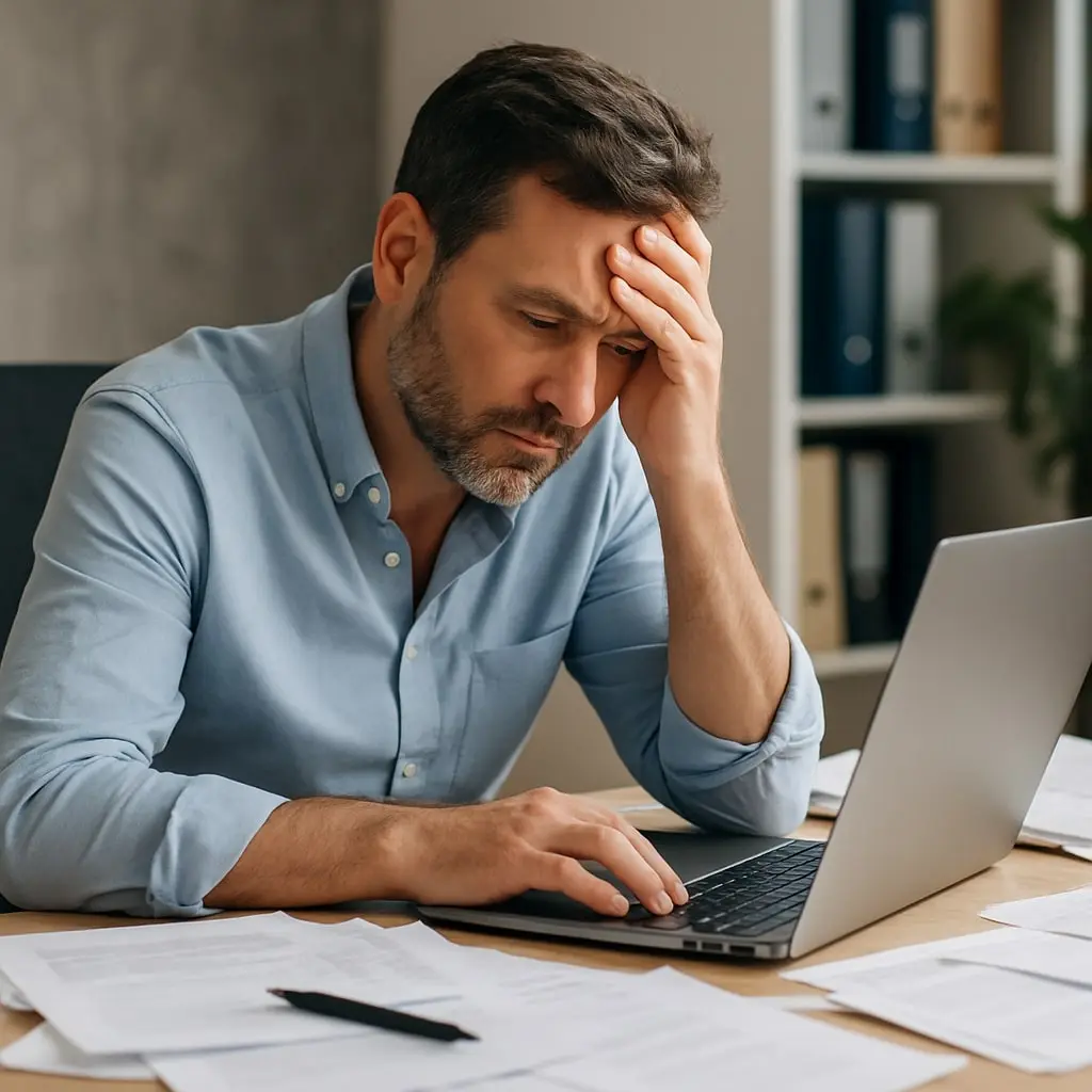 Frustrated business owner